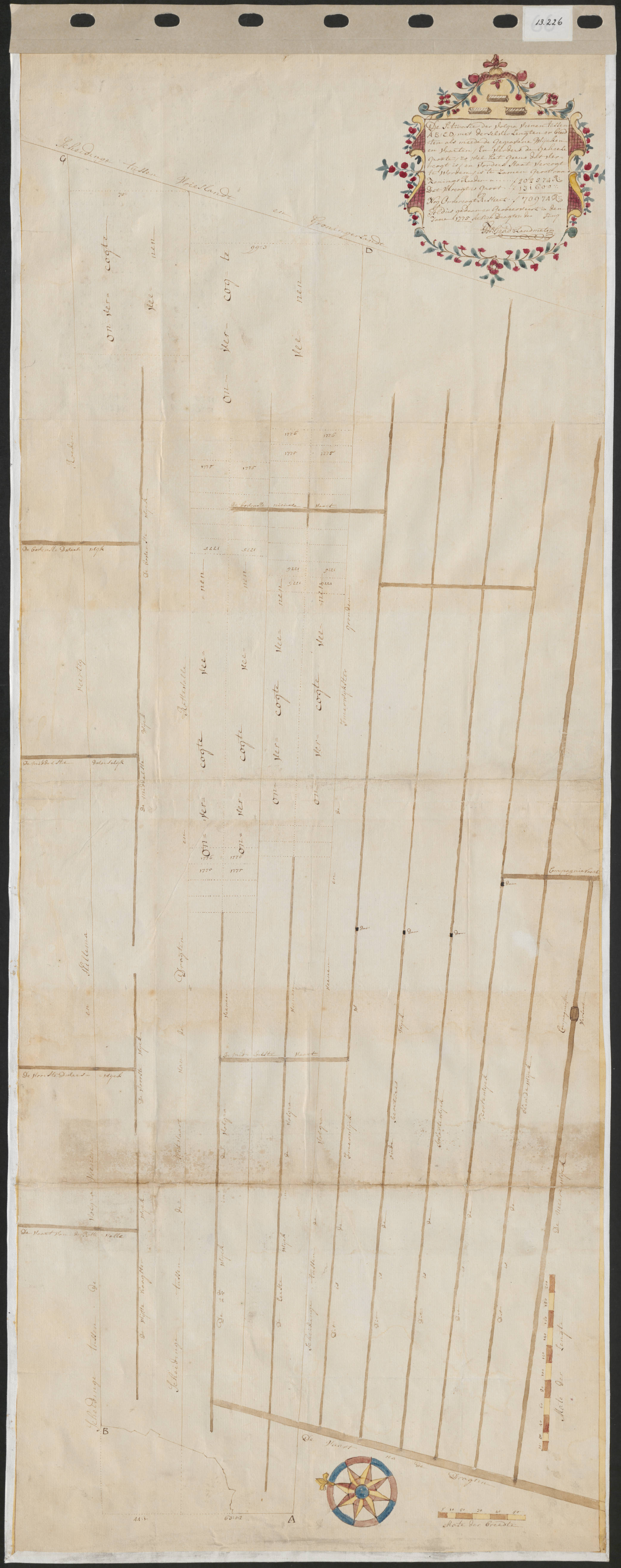 kaart 1775 origineel