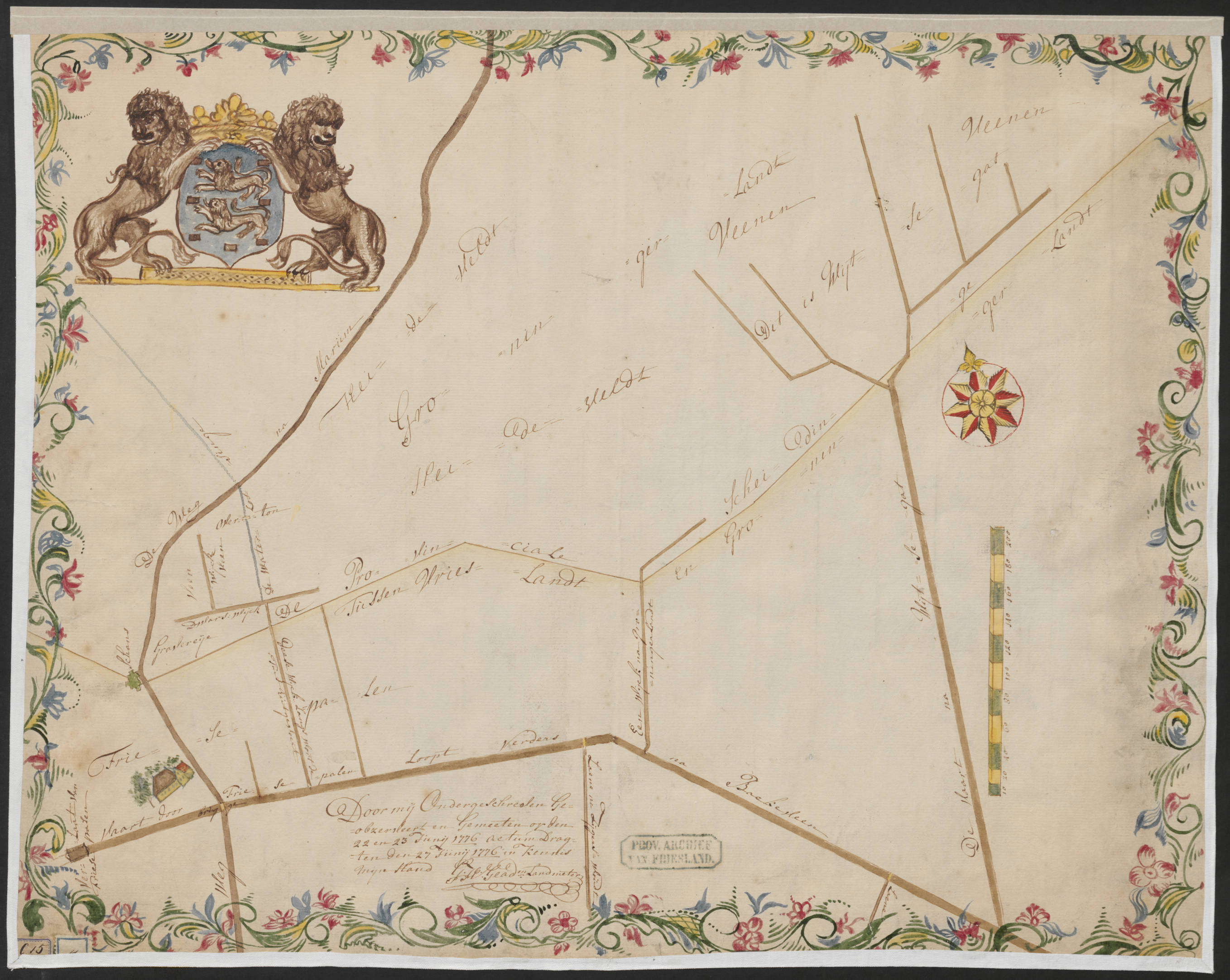 kaart 1776 origineel