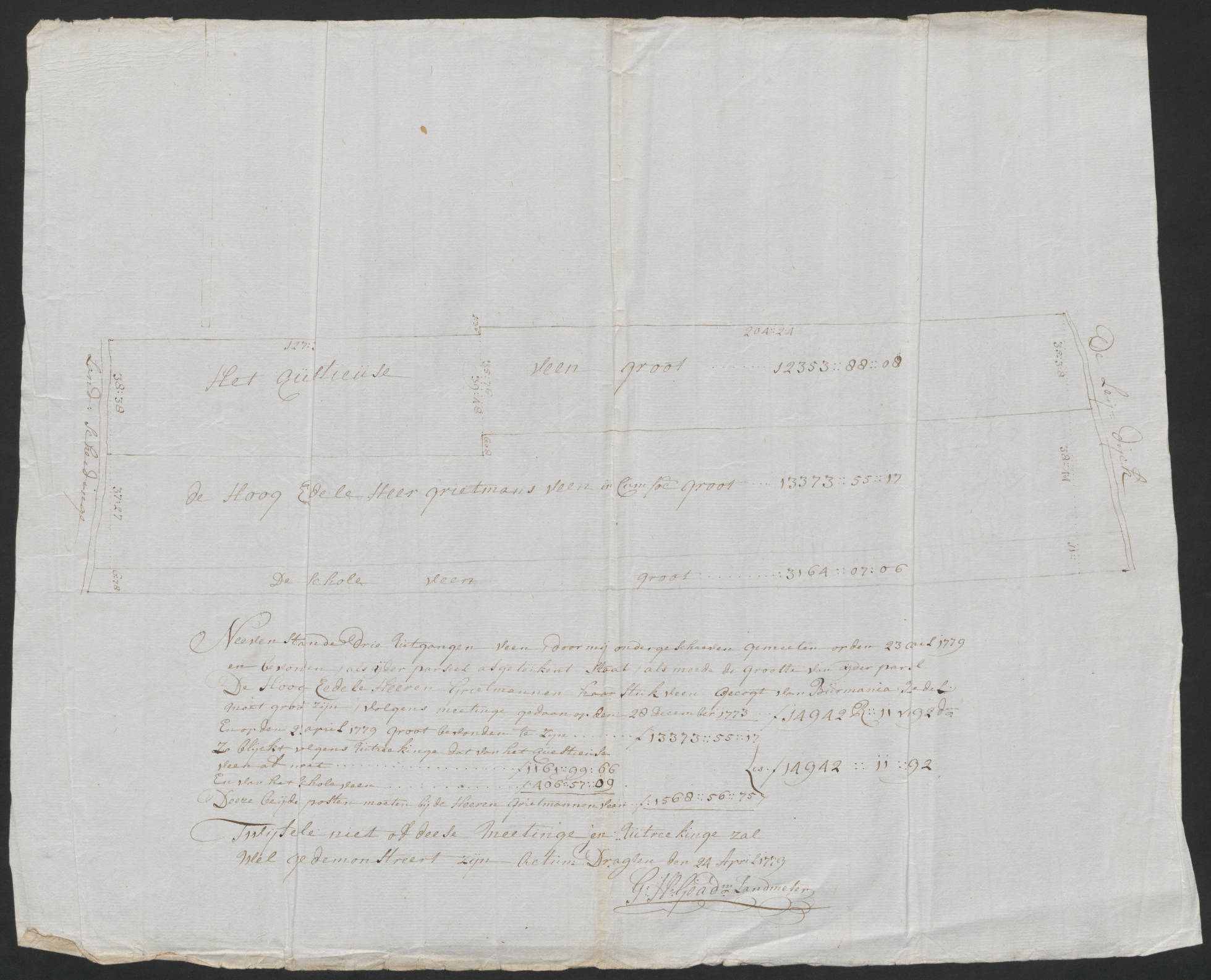 kaart 1779 origineel